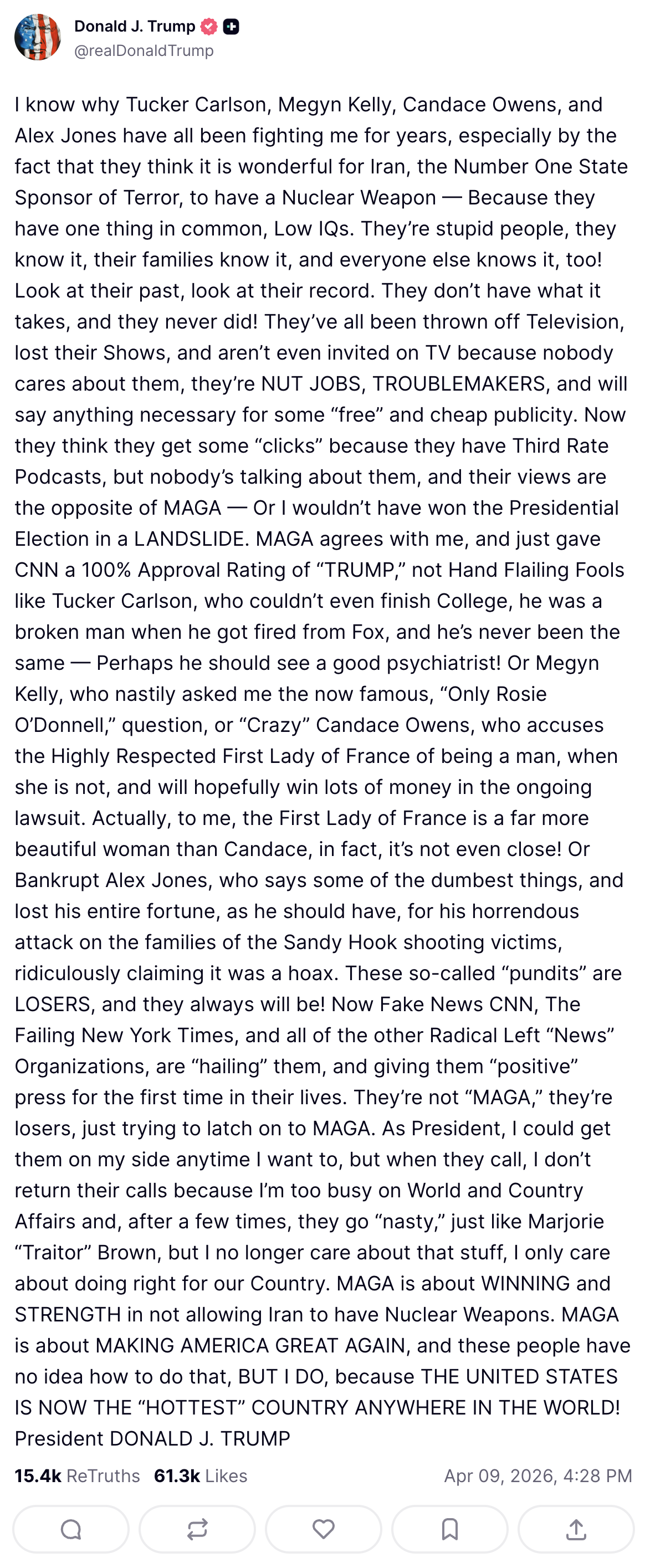 Trump's Truth Social lays bare narrow obsessions of an extremely online president